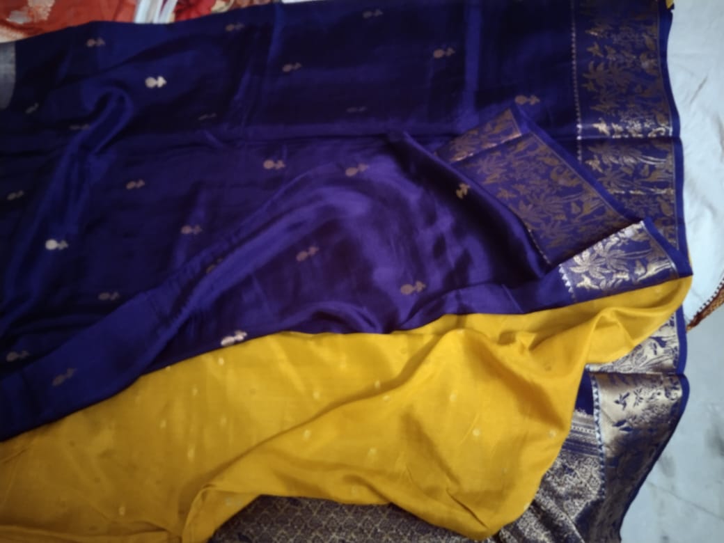 Soft fancy pattu Dark Voilet Saree