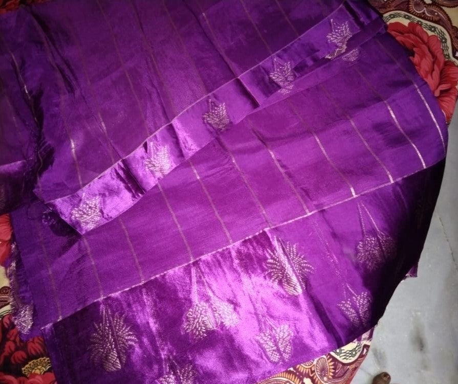 Dart Voilet Colour Party Wear Super Soft Saree