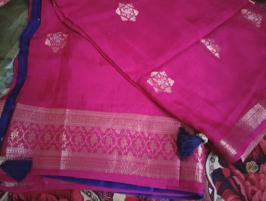 Soft Kanjivaram Fancy Pattu with Zari Boarder Pink