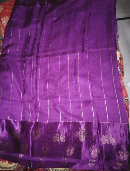 Dart Voilet Colour Party Wear Super Soft Saree