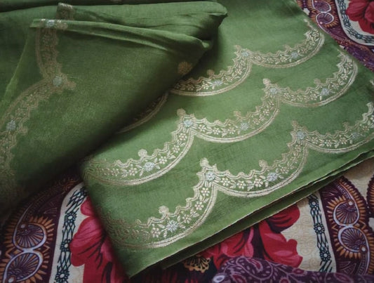 Mehndi Green Soft Fancy pattu Saree